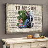 Personalized To My Son Just Do Your Best Son And Dad Biker Canvas