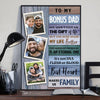Personalized Photos Gift For Bonus Dad Step Dad Eternal Bond Poster