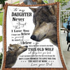 Dad To Daughter I Always Have Your Back Wolf Blanket