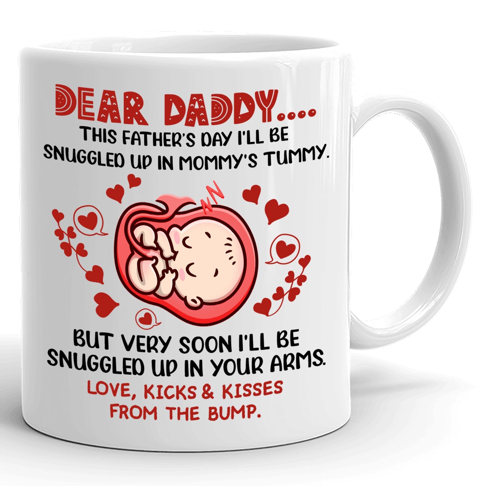 Snuggled Up Daddy Arms Mug Father's Day Gift For Dad