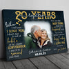 20th 20 Years Platinum Wedding Anniversary For Wife Personalized Canvas