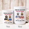 Annoying Each Other Funny Old Couple Anniversary Personalized Mug - Family Panda