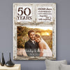 Couple Husband Wife 50th Wedding Anniversary Personalized Canvas