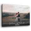 Couple Wedding Anniversary Song Lyrics With Photo Personalized Canvas