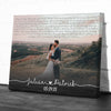 Couple Wedding Anniversary Song Lyrics With Photo Personalized Canvas