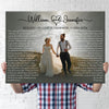 Custom Wedding Vows Anniversary Wife Husband Personalized Photo Canvas