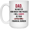 Always Be Your Financial Burden Mugs Gift For Dad From Daughter
