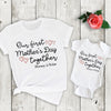 Our First Mother&#39;s Day Together Mom And Baby Personalized Matching Shirts