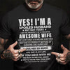 I&#39;m A Spoiled Husband From Awesome Wife Shirt Gift For Husband