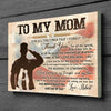 I Love You Mom Soldier Canvas Personalized Gift For Mom From Son