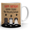Funny Birthday For Cat Mom Cat Dad Human Servant Personalized Mug