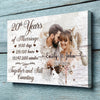 Wife Husband Couple 20th Marriage Anniversary Personalized Canvas