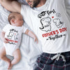 Together Dinosaur Father&#39;s Day Baby Onesies Personalized Gift For Daddy And Me
