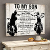 I Am There Motorcycle Canvas Gift For Son From Dad