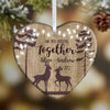 Our First Christmas Together Deer Couple Personalized Ornament