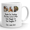 92503-Happy Father&#39;s Day Teach To Be A Man Personalized Image Mug H0