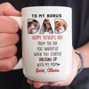 93219-Father&#39;s Day Step Dad Gift From Inherited Kids Personalized Image Mug H0