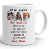 93217-Father&#39;s Day Step Dad Gift From Inherited Kids Personalized Image Mug H3