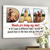 93967-Thanks For Being My Dad Gift From Children Personalized Canvas H3