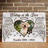95131-Dog Waiting At The Door Gift Pet Memorial Personalized Canvas H3