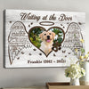 95129-Dog Waiting At The Door Gift Pet Memorial Personalized Canvas H2
