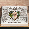 95127-Dog Waiting At The Door Gift Pet Memorial Personalized Canvas H1