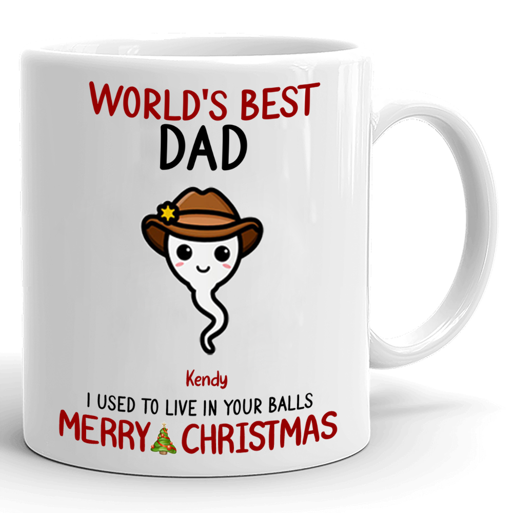World's Best Dad Mug Personalized Funny Christmas Gift For Father