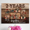 94896-2 Years 2nd Anniversary Couple Love Wife Husband Personalized Canvas H4