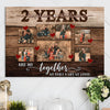 94895-2 Years 2nd Anniversary Couple Love Wife Husband Personalized Canvas H2