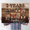 94894-2 Years 2nd Anniversary Couple Love Wife Husband Personalized Canvas H1