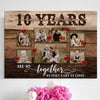94889-10 Years 10th Anniversary Couple Love Wife Husband Personalized Canvas H3