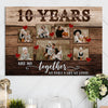 94887-10 Years 10th Anniversary Couple Love Wife Husband Personalized Canvas H2