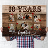 94885-10 Years 10th Anniversary Couple Love Wife Husband Personalized Canvas H1