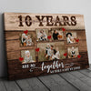 94883-10 Years 10th Anniversary Couple Love Wife Husband Personalized Canvas H0