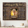 95025-Dog Memorial Pet I&#39;ll Be Waiting At The Door Personalized Canvas H4