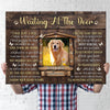 95024-Dog Memorial Pet I&#39;ll Be Waiting At The Door Personalized Canvas H3