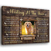 95018-Dog Memorial Pet I&#39;ll Be Waiting At The Door Personalized Canvas H1