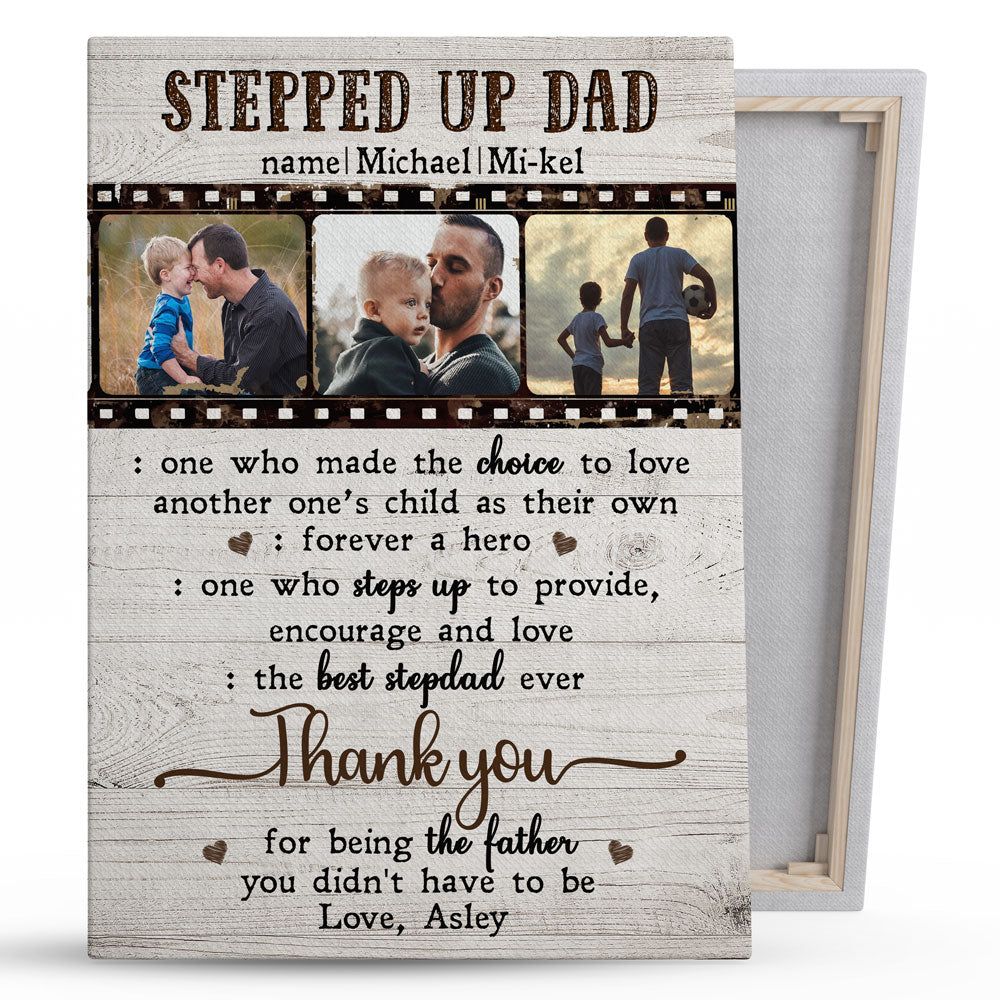 92450-Stepdad Stepfather Bonus Most Amazing Meaningful Personalized Canvas H0