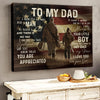 Little Boy To My Dad Hunting Poster, Canvas Gift For Dad From Son