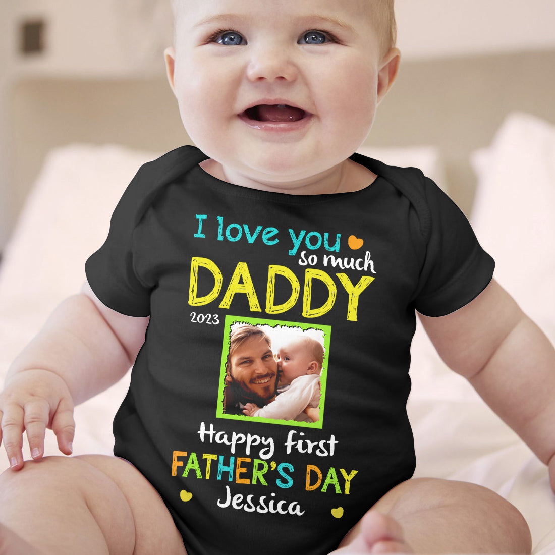 I Love You So Much Daddy Baby Onesie Personalized Father's Gift