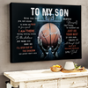 To My Son Basketball Canvas Personalized Gift For Son From Dad