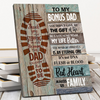 To My Bonus Dad Thanks For Stepping In Canvas Gift For Step dad