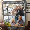 Gift From Grandkids We Love You Custom Photo Personalized Blanket
