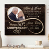 Mom Dad We Love You 50th Anniversary Personalized Canvas For Parent