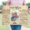 Never left you Canvas Personalized Memorial Gift For Loss of Dad, Mom