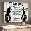 Biker Dad Canvas Gift For Dad From Son