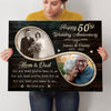 50 Year 50th Wedding Anniversary For Parents Photo Personalized Canvas