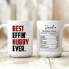 Wife Husband Couple Best Hubby Funny Personalized Mug