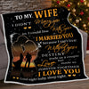 I Love You Wife Good Night Baby Blanket Gift For Wife