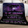 To My Girlfriend You mean the world to me Blanket Gift for Girlfriend